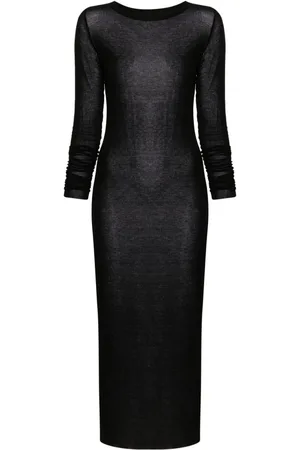 Rick Owens Fine-ribbed maxi dress