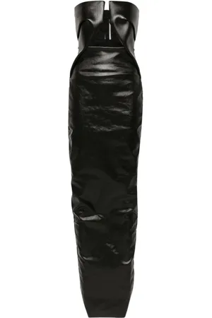 Rick Owens Prong coated-denim gown