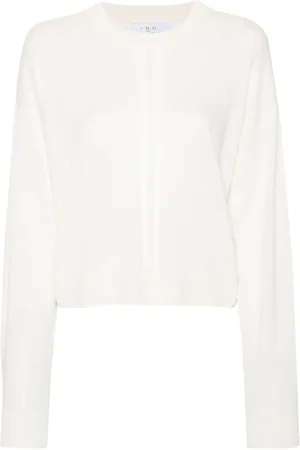 IRO Semi-sheer panel wool-silk blend jumper