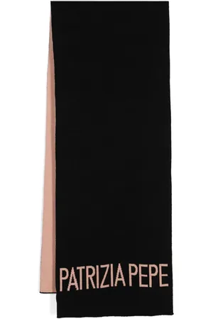 Patrizia Pepe Logo-jacquard knitted scarf