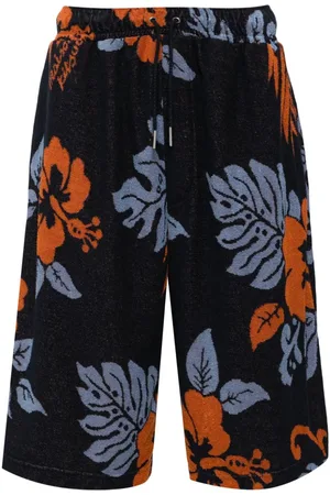 Maison Kitsuné Floral-print cotton shorts