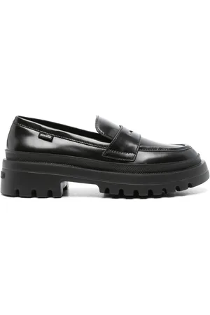 Moschino Penny slot leather loafers