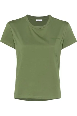 Patrizia Pepe Rubberised-logo cotton T-shirt