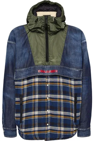 Dsquared2 Checked panelled denim shirt