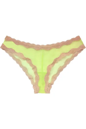 FLEUR DU MAL Sheer tulle bikini briefs