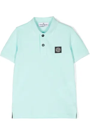Stone Island Compass-patch piqué polo shirt