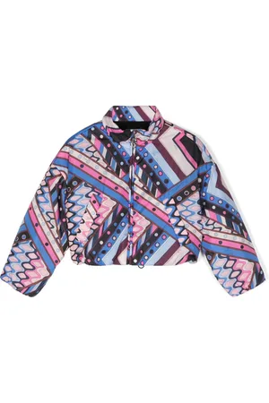 PUCCI Junior Vivara-print padded jacket