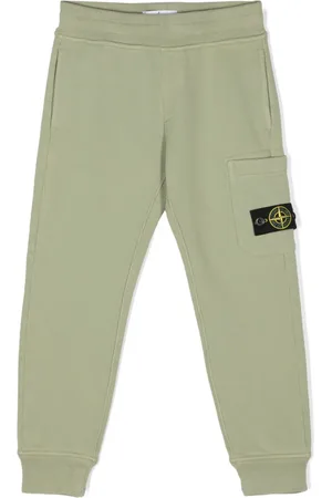Stone Island Compass-badge cotton track pants