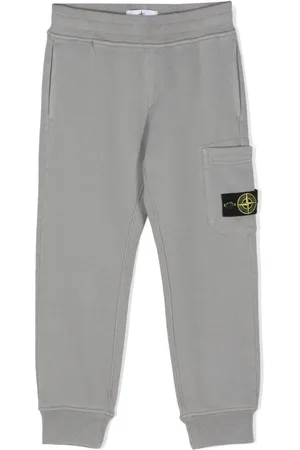 Stone Island Compass-badge cotton track pants