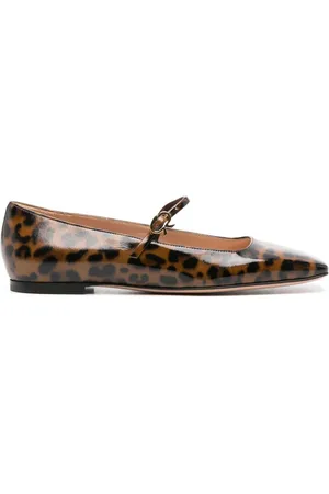 Gianvito Rossi Carla leopard-print ballerinas