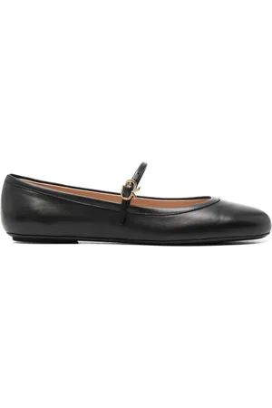 Gianvito Rossi Mary Jane leather ballerinas