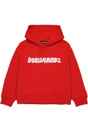 Dsquared2 Logo-embroidered cotton hoodie