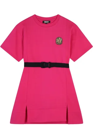 DKNY Logo-patch cotton dress