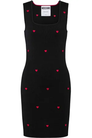 Moschino Heart-embroidered knitted minidress