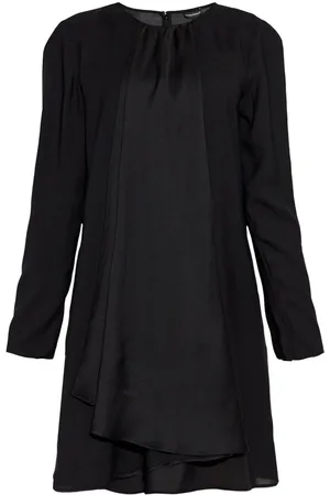Emporio Armani Ruffle-detail satin dress