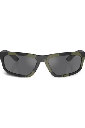 Prada Camouflage rectangle-frame sunglasses