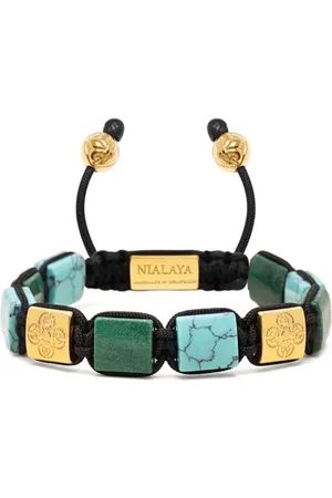 Nialaya Gold-plated flatbead bracelet