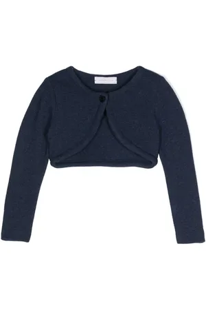 MONNALISA Heart-charm cropped cardigan