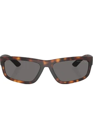 Prada Tortoiseshell rectangle-frame sunglasses