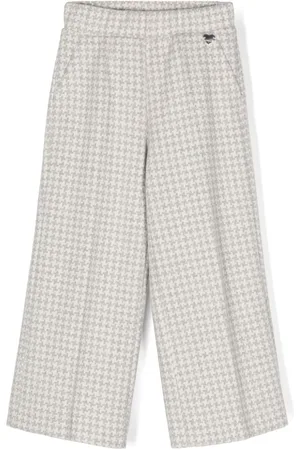 MONNALISA Houndstooth straight-leg trousers