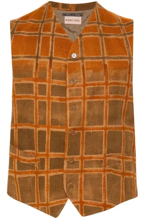 ROMEO GIGLI 1990s check-pattern waistcoat