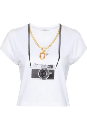 Paco rabanne Camera-print cotton T-shirt