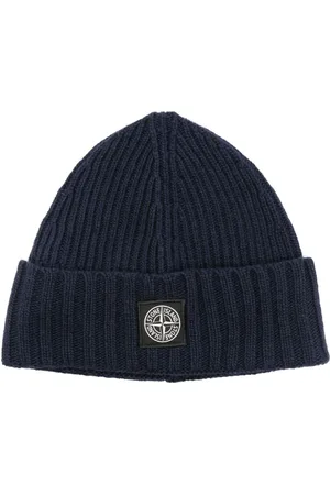 Stone Island Compass-patch ribbed beanie