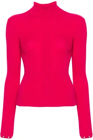 Patrizia Pepe Roll-neck ribbed-knit jumper