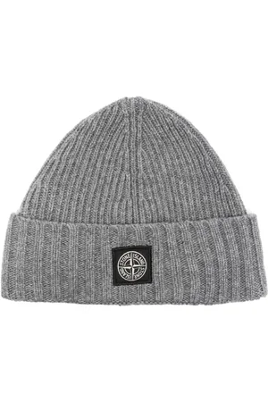 Stone Island Compass-patch ribbed beanie