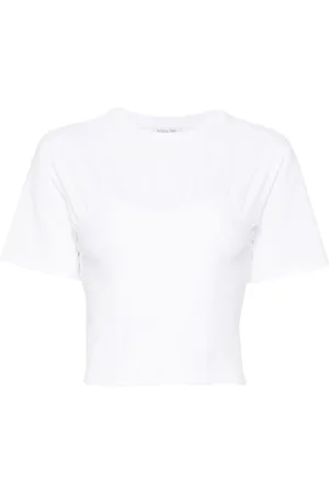 Patrizia Pepe Crew-neck corset T-shirt