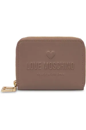 Moschino Logo-embossed leather wallet