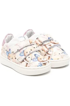 MONNALISA Teddy bear leather sneakers