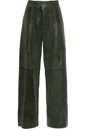 FORTE FORTE Suede straight trousers
