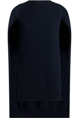Etro Ribbed cashmere cape top