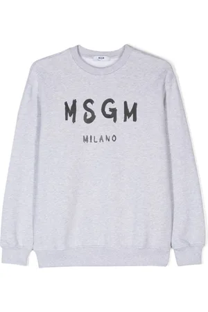 Msgm Logo-print cotton sweatshirt