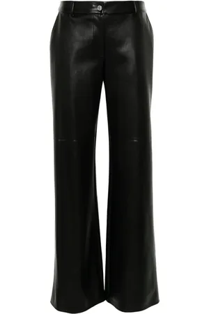 Patrizia Pepe Faux-leather flared trousers
