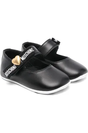 Moschino Bow-detailed leather ballerinas