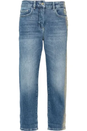 Patrizia Pepe Foil-detailing cropped jeans