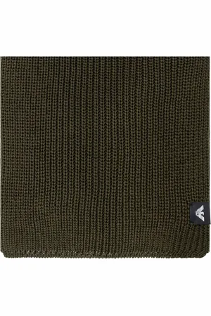 Emporio Armani Logo-patch knitted scarf