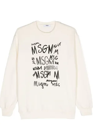 Msgm Logo-print cotton sweatshirt