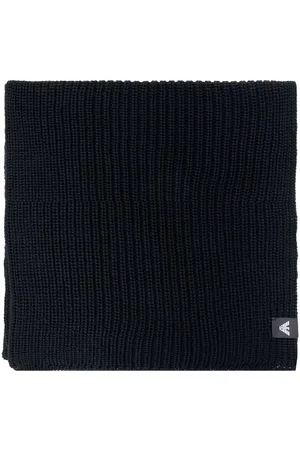 Emporio Armani Logo-patch knitted scarf