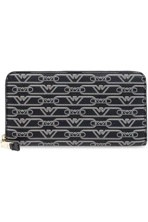Emporio Armani Jacquard-print zipped wallet