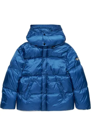 Diesel Logo-appliqué hooded padded jacket