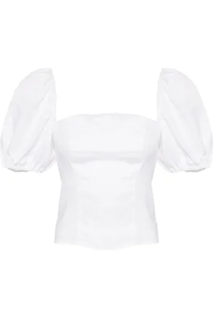 Reformation Puff sleeves linen top