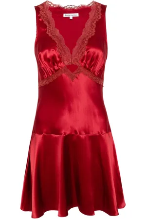 Reformation Belva silk-satin mini dress