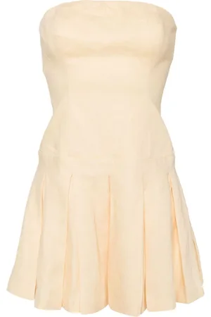 Reformation Isabeli linen strapless dress