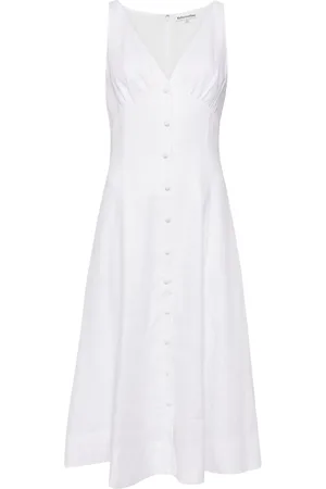 Reformation Sebastien linen V-neck dress