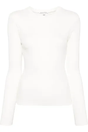 Reformation Davy ribbed-knit long-sleeve T-shirt