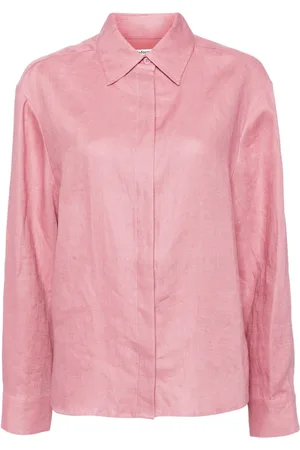 Reformation Andy spread-collar linen shirt