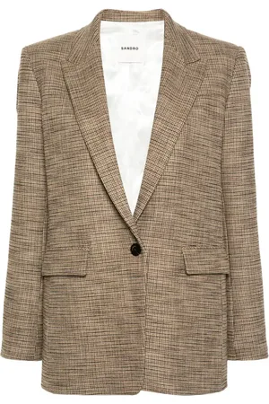Sandro Prince of Wales-pattern blazer